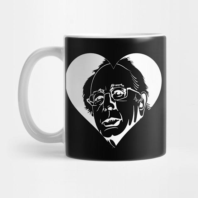 white bernie sanders heart by gossiprag